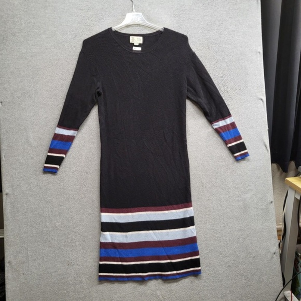 Anhtropologie Saturday Sunday Women Dress Small Black Parvati Sweater Midi